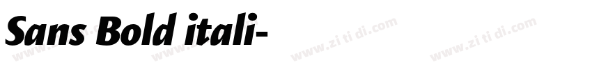 Sans Bold itali字体转换